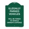 Signmission Illegally Parked Vehicles Towed Owners Expense Heavy-Gauge Alum Sign, 24" L, 18" H, GW-1824-23897 A-DES-GW-1824-23897 - alternate 1
